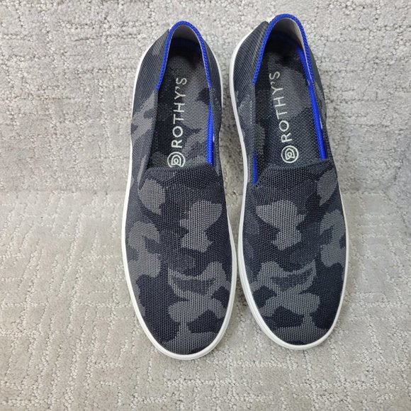 Rothy’s The Sneakers Women's Size US 8.5 Gray Camo Comfort Slip On Shoes - Picture 4 of 10